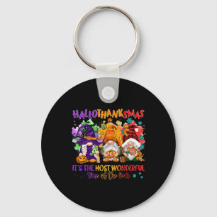 Hallothanksmas It's The Most Wonderful Time Of The Key Ring