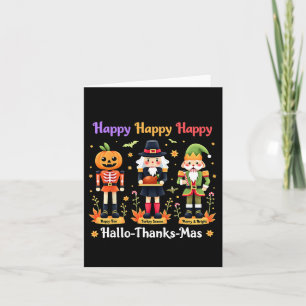 Hallothanksmas Nutcracker Squad Holiday Christmas  Card