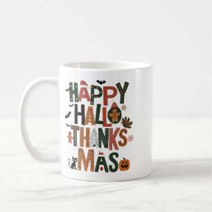 HalloThanksMas Perfect Holiday Gift Fun Festive Coffee Mug