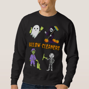 Hallow Cleaners Spooky Halloween Housekeeping Clea Sweatshirt