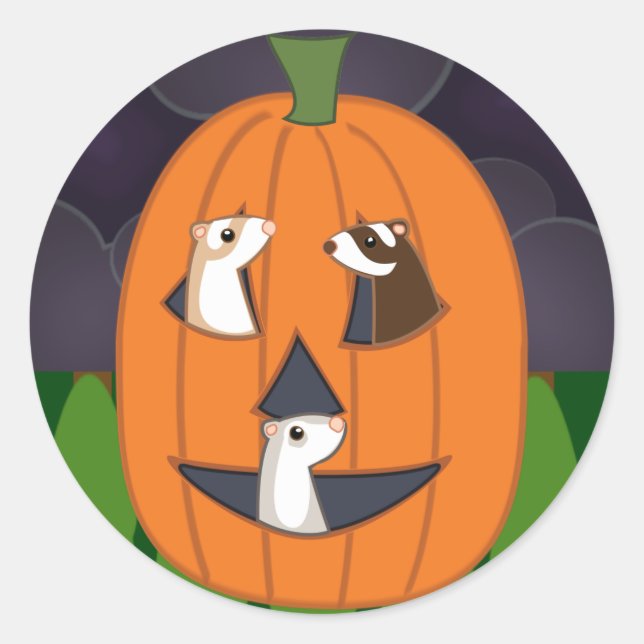 Halloweasel Stickers (Front)