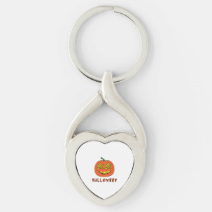Halloweed Funny Hippie Pumpkin Halloween Key Ring