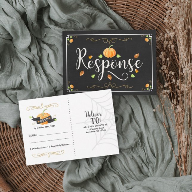 Halloweeen Wedding RSVP Card (Creator Uploaded)