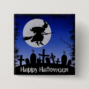 Halloween 15 Cm Square Badge