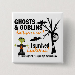 Halloween 1 Leukaemia Survivor 15 Cm Square Badge