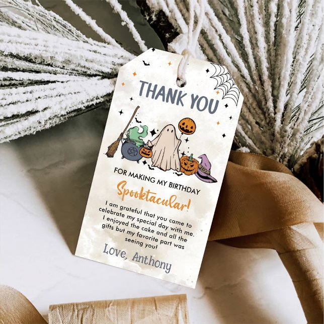 Halloween 1st Birthday Party Gift Tags (Creator Uploaded)