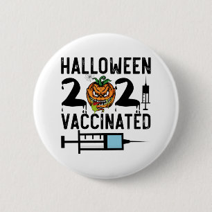 Halloween 2021 Vaccinated Funny Costume 6 Cm Round Badge