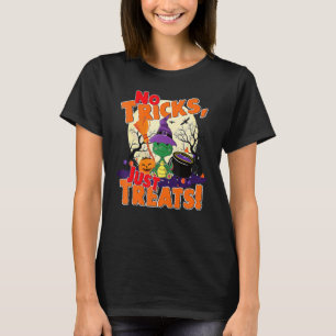 Halloween 2022 Dinosaur Witch No Tricks Just Trea T-Shirt