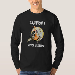 Halloween 2022 Matching Group Caution Witch Crossi T-Shirt