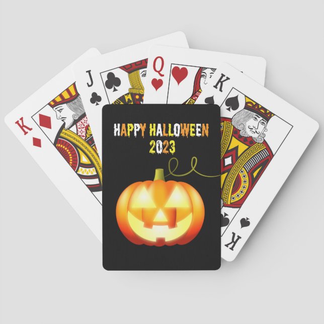 Halloween 2023 Pumpkin Playing Cards (Back)