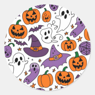 Halloween 2024 classic round sticker