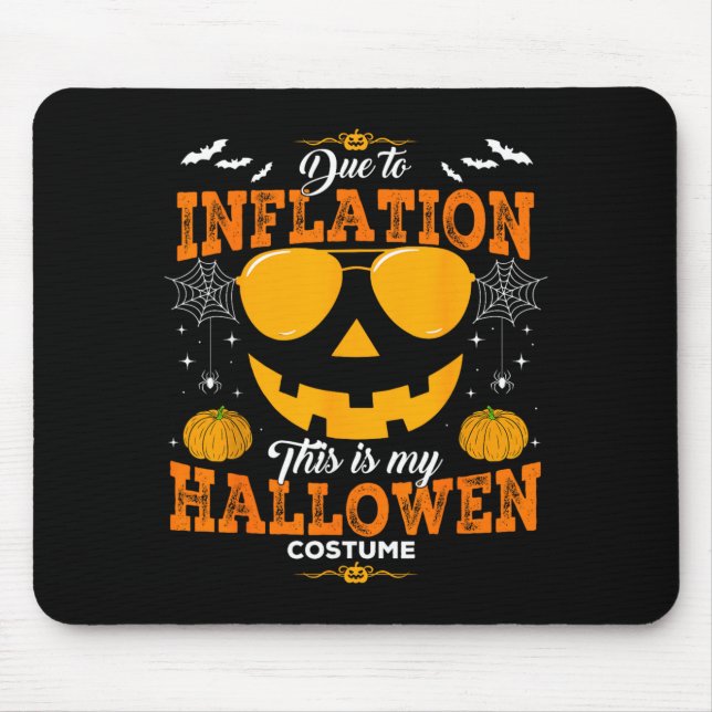Halloween 2025 Funny Pumpkin Spooky Costume Mouse Pad (Front)