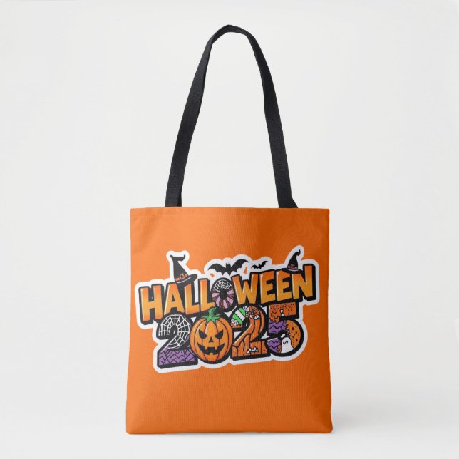 Halloween 2025 Magic – Festive Pumpkin Tote Bag (Front)
