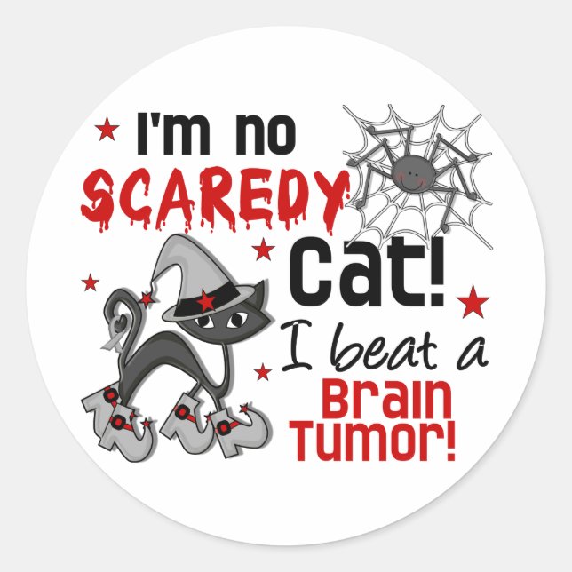 Halloween 2 Brain Tumour Survivor Classic Round Sticker (Front)