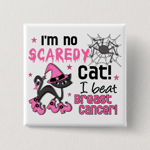 Halloween 2 Breast Cancer Survivor 15 Cm Square Badge