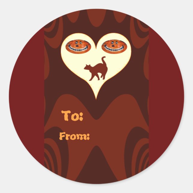 Halloween #2_ classic round sticker (Front)