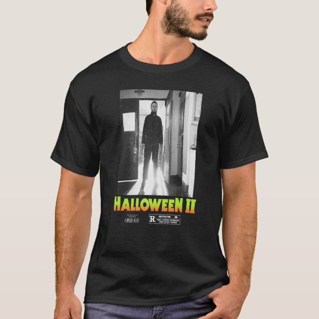 Halloween 2 Michael Myers Doorway Portrait Poster T-Shirt (Front)