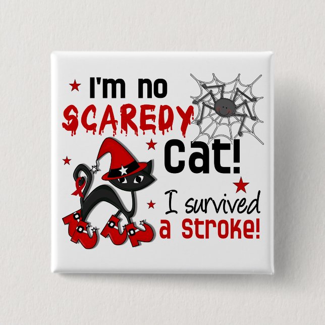 Halloween 2 Stroke Survivor 15 Cm Square Badge (Front)