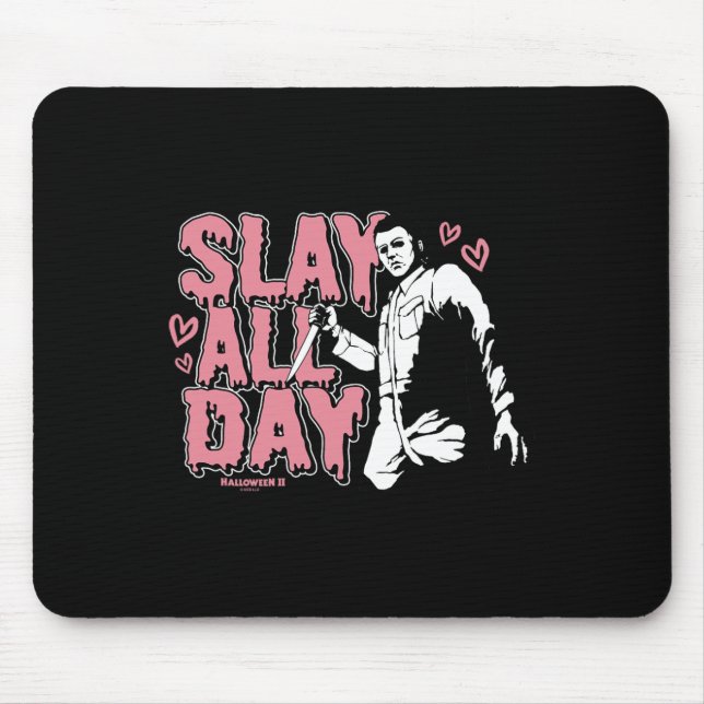 Halloween 2 Valentine's Day Michael Myers Slay All Mouse Pad (Front)