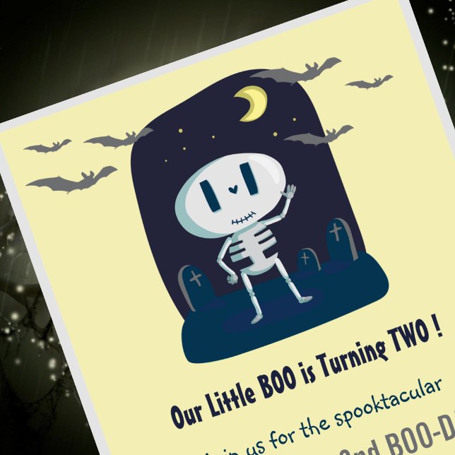 Halloween 2nd birthday invitations our little boo  (halloween-2nd-birthday-invitations-our-little-boo-cute-1)