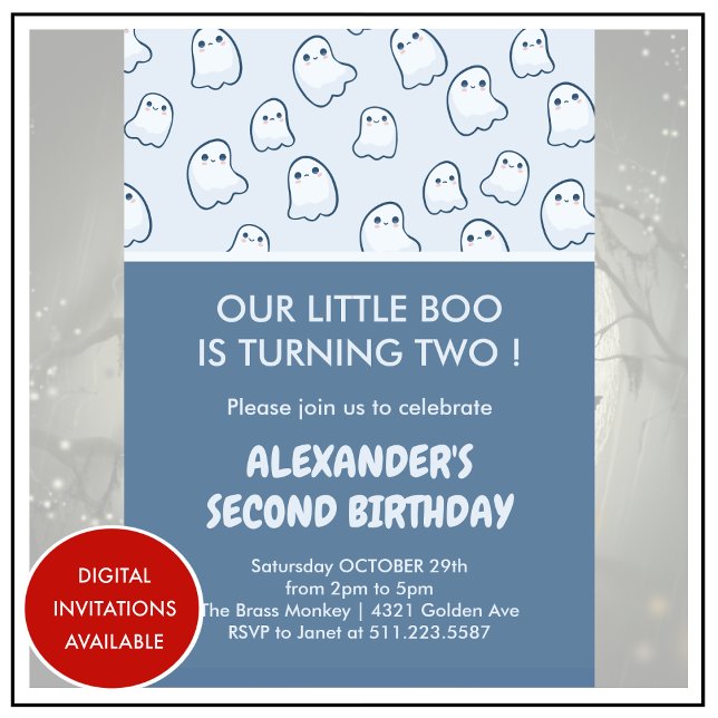 Halloween 2nd birthday invitations our little boo (halloween-2nd-birthday-invitation-little-boo-for-kids-1)