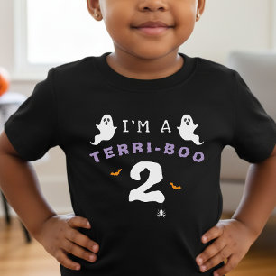 Halloween 2nd Birthday Terri-Boo Twos Ghost Gothic Baby T-Shirt