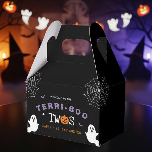 Halloween 2nd Birthday Terri-Boo Twos Ghost Gothic Favour Box
