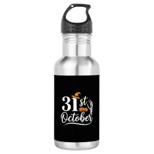 Halloween 31st October Pumpkin Witch Hat Design_1 532 Ml Water Bottle