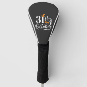 Halloween 31st October Pumpkin Witch Hat Design_1 Golf Head Cover