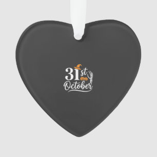 Halloween 31st October Pumpkin Witch Hat Design_1 Ornament