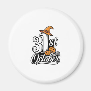Halloween 31st October Typography Shirt Design_1 Magnet
