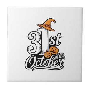 Halloween 31st October Typography Shirt Design_1 Tile