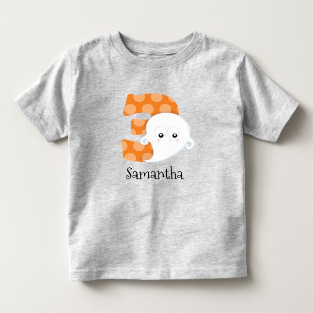 Halloween 3 Third 3rd Birthday Age Toddler T-Shirt (Front)