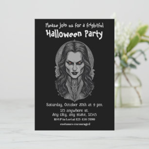 Halloween, 3 vampire, frightful, scary, invitation