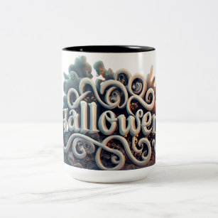 Halloween 3D Logo #5 Two-Tone Coffee Mug