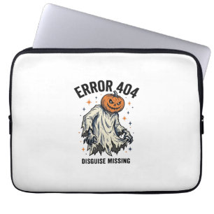Halloween 404 Costume Pumpkin Ghost Error Design_1 Laptop Sleeve