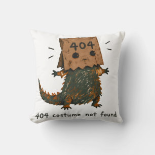 Halloween 404 Costumes Not Found Beardie Art Cushion