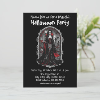 Halloween, 4 vampire, frightful, scary, invitation