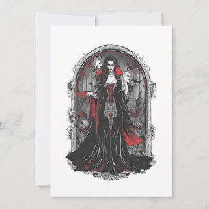 Halloween 4 vampire, scary monster, horror, invitation