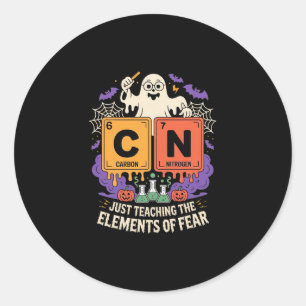 Halloween 67 Meme Science Chemistry Teacher Period Classic Round Sticker