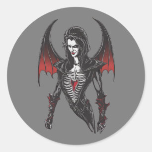 Halloween 6 vampire, funny, terrifying vampire,b classic round sticker