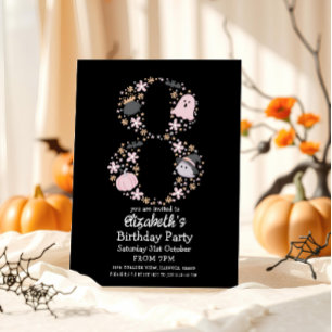 Halloween 8th Birthday  Invitation