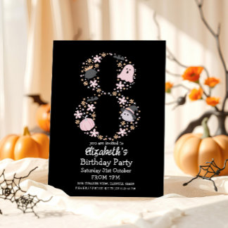 Halloween 8th Birthday  Invitation