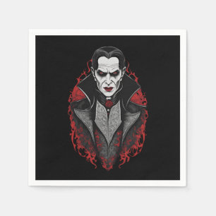 Halloween 9 vampire, scary monster, horror, napkin