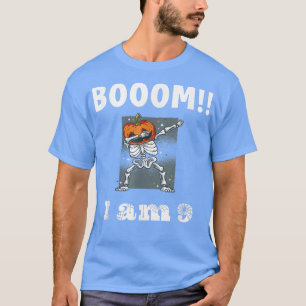 Halloween 9th Birthday 9 Year Old Dabbing Skeleton T-Shirt