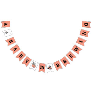 Halloween A Baby Is Brewing Baby Shower Bunting