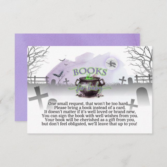 Halloween A Baby is Brewing Book Insert (Front/Back)
