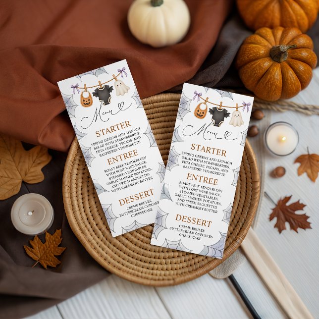 Halloween A Little Boo 4x9 Menu Card (Creator Uploaded)