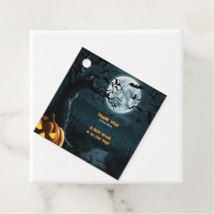 Halloween A Little Spook Pumpkin Baby Shower Favour Tags