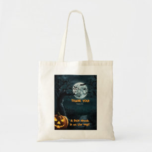 Halloween A Little Spook Pumpkin Baby Shower Tote Bag